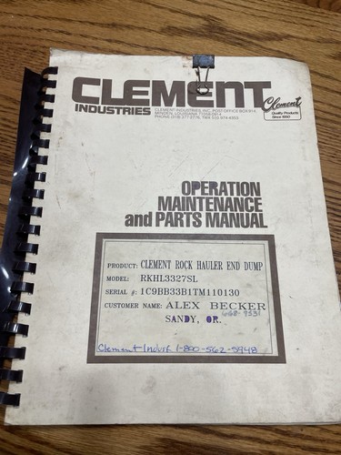 Clement rock hauler - rock, dump